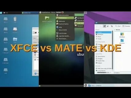 Kde gnome xfce
