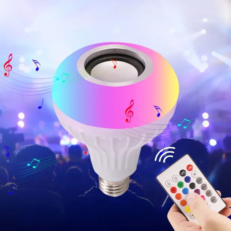 Лампочка-колонка led Music Bulb. Volpe Disco лампа e27. Лампа РГБ С блютуз колонкой. Светодиодный музыкальный светильник e27 с Bluetooth.