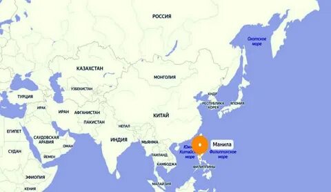 Манила на карте