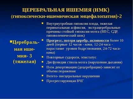 Церебральная ишемия 1 степени у новорожденного