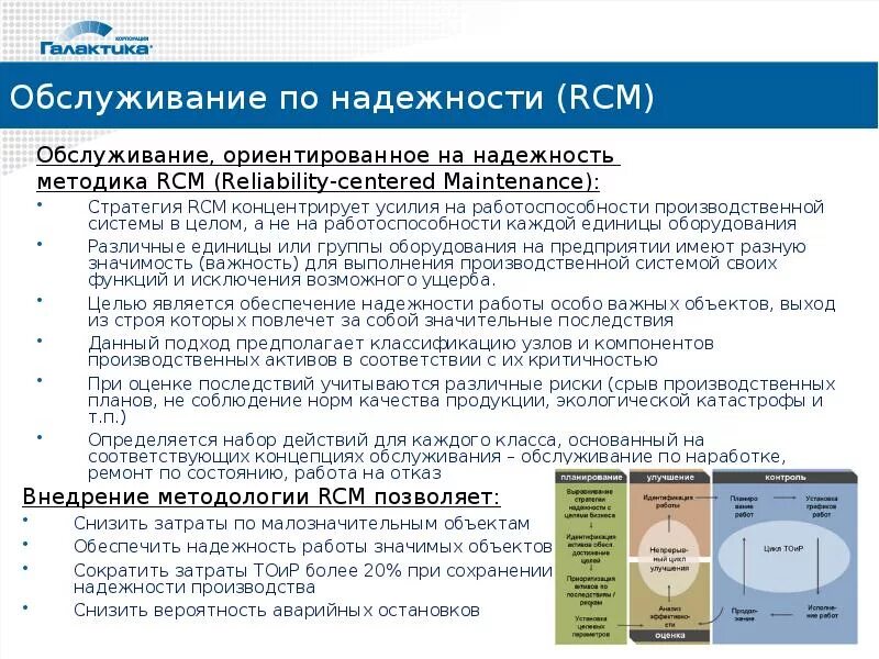 Система управления производственными активами. Стратегии ТОИР оборудования. Надежность обслуживания. Стратегия управления производственными активами.