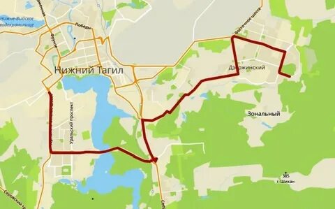 Карта транспорта нижний тагил