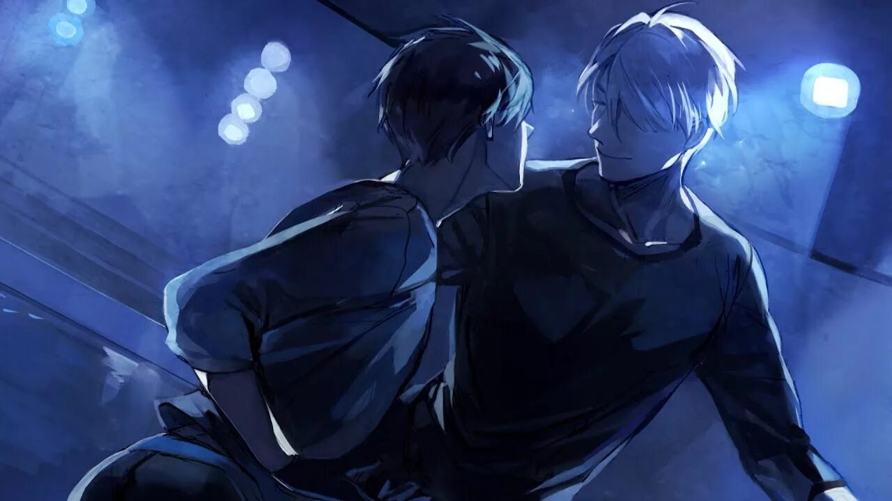 Yuri on his computer for two