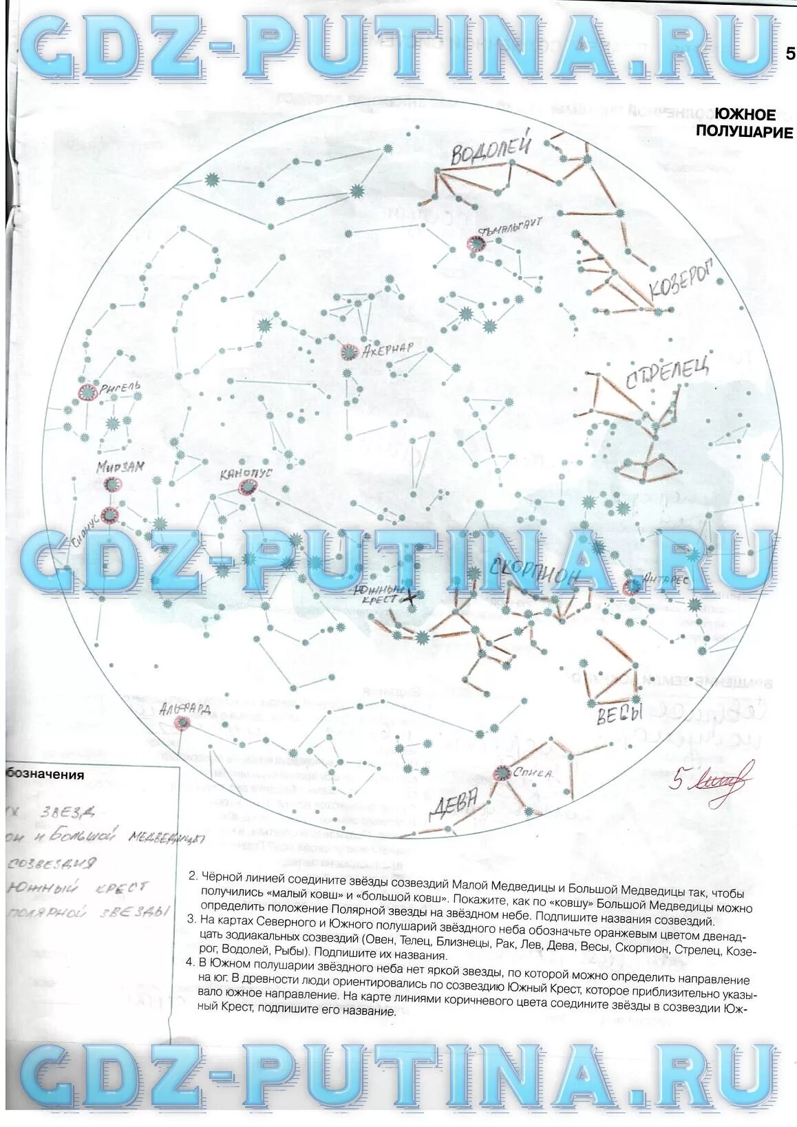 Атлас по географии 5 стр 5. Карта звёздного неба Южное полушарие. Контурные карты карта звездного неба. Карта звездного неба 5 класс география. Контурная карта звездного неба Северного полушария.