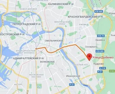 Карта дыбенко петербург