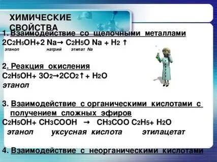 Реакция взаимодействия метанола с натрием