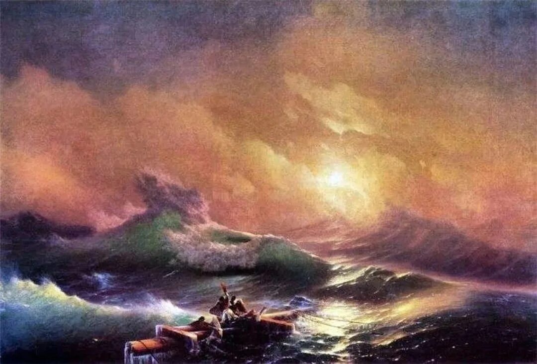 Создатель картины девятый вал. Айвазовский море 9 вал. Картинаи. Айвазовский – «девятый вал»,.