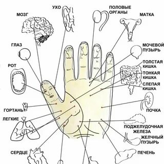 Точка на среднем пальце руки