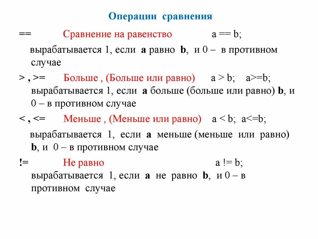 Операции сравнения. Перечислите операции сравнения. Операции сравнения в си. Операции сравнения в c++. 3 операции сравнения