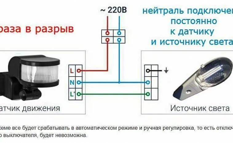 Как подключить движения. Датчик движения Sen 16 схема подключения. Схема подключения датчика света и датчика движения. Схема подключения детектора движения для освещения. Схема подключения датчика движения 12 вольт.