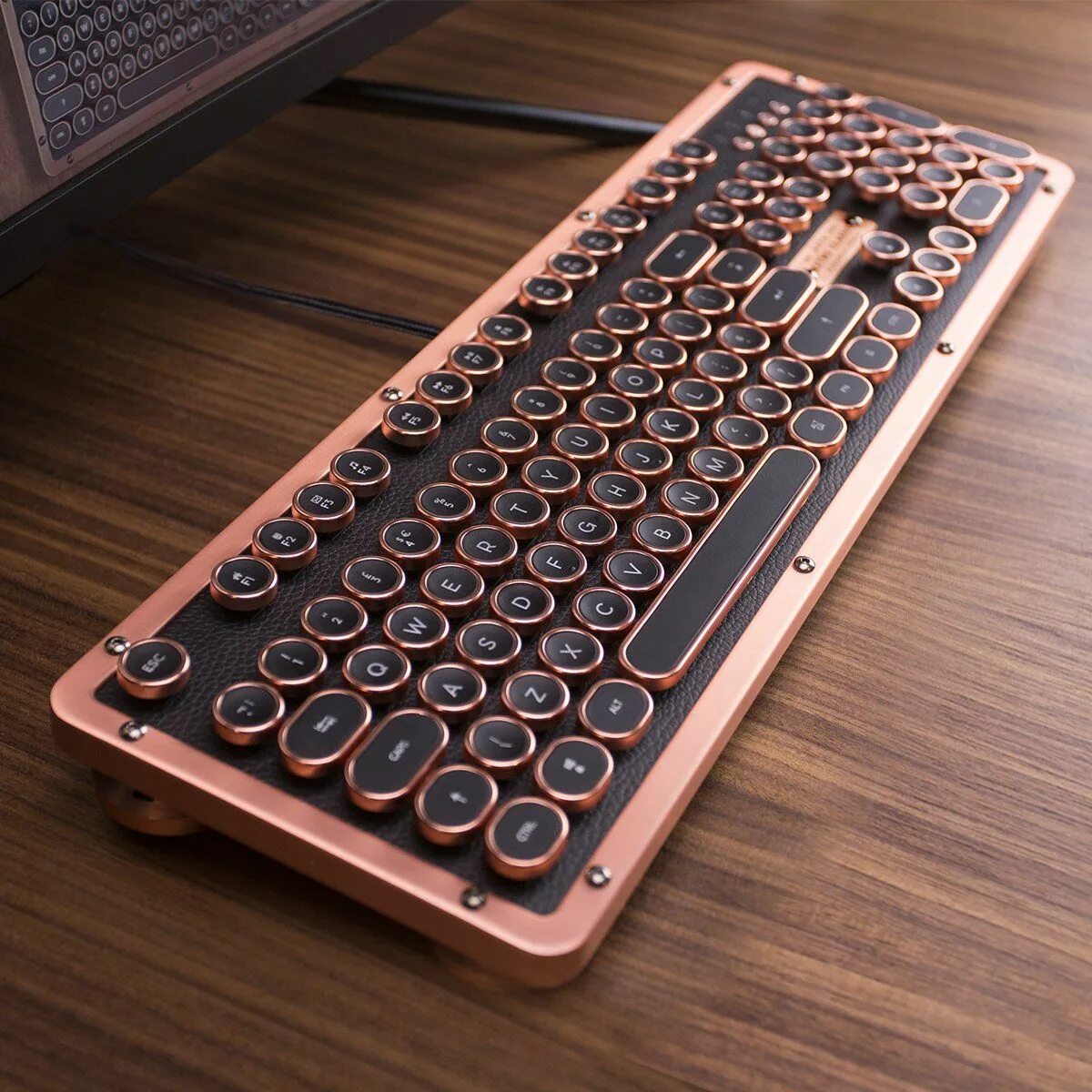 Retro keyboard. Azio retro classic. retro classic mechanical keyboard. дизайнерская клавиатура. необычные клавиатуры.