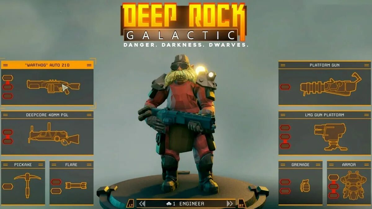 Deep rock инженер. Дип рок галактик инженер. deep rock galactic броня. deep rock galactic оружие инженера. вся броня в deep rock.