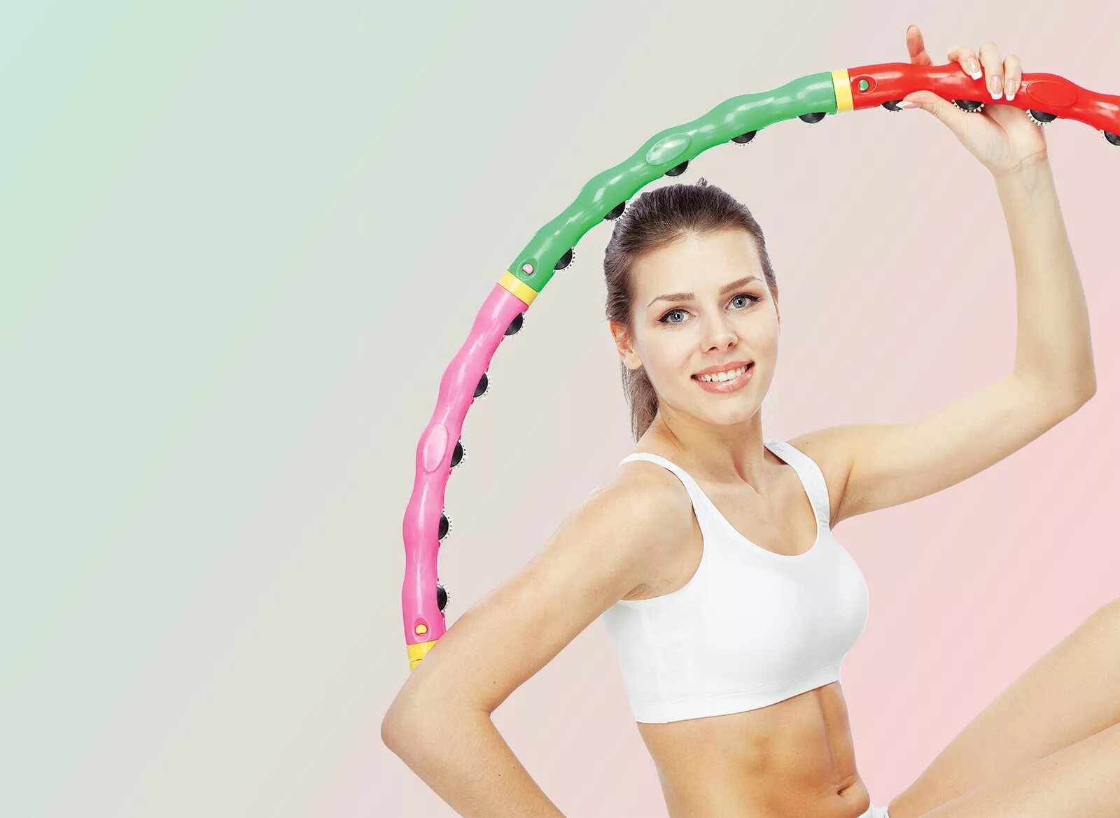 Эффективный хулахуп. Hula hoop (гимнастический обруч хулахуп) perfect hoop, 92 см.. девушка с хулахупом. занятия с обручем для похудения.