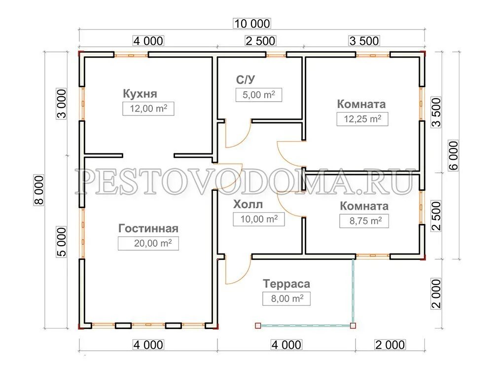 Строительство дома Контур A-047., цена от 235 000 до 1 960 000 руб./шт. в Омске 