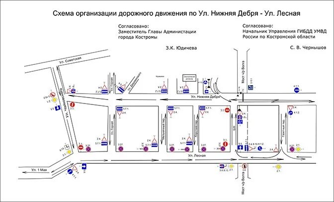 Одностороннее движение в Костроме схема. Схема дорожного движения Кострома. Одностороннее движение в Костроме. Улицы с односторонним движением в Костроме схема. Организация движения автомобилей