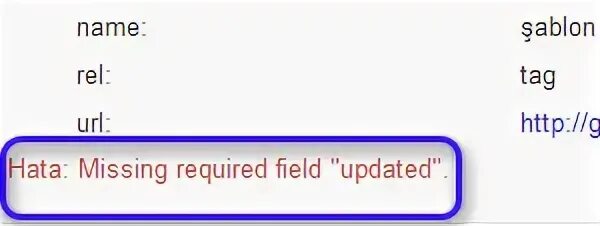 Missing required fields. Missing required fields