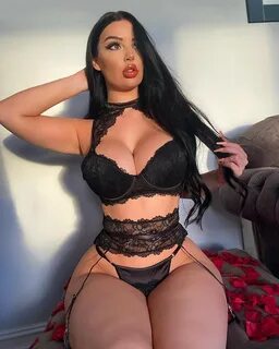 Elizabethxgx Georgina In Black Lingerie For Valentine's Day (7 Photos + Video) #