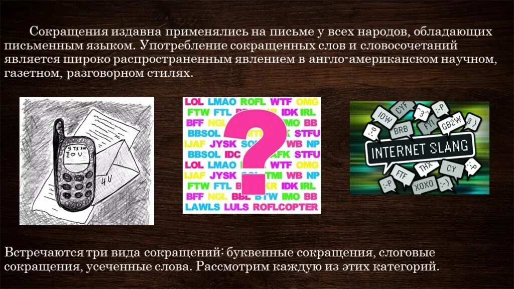 Часто используемые аббревиатуры