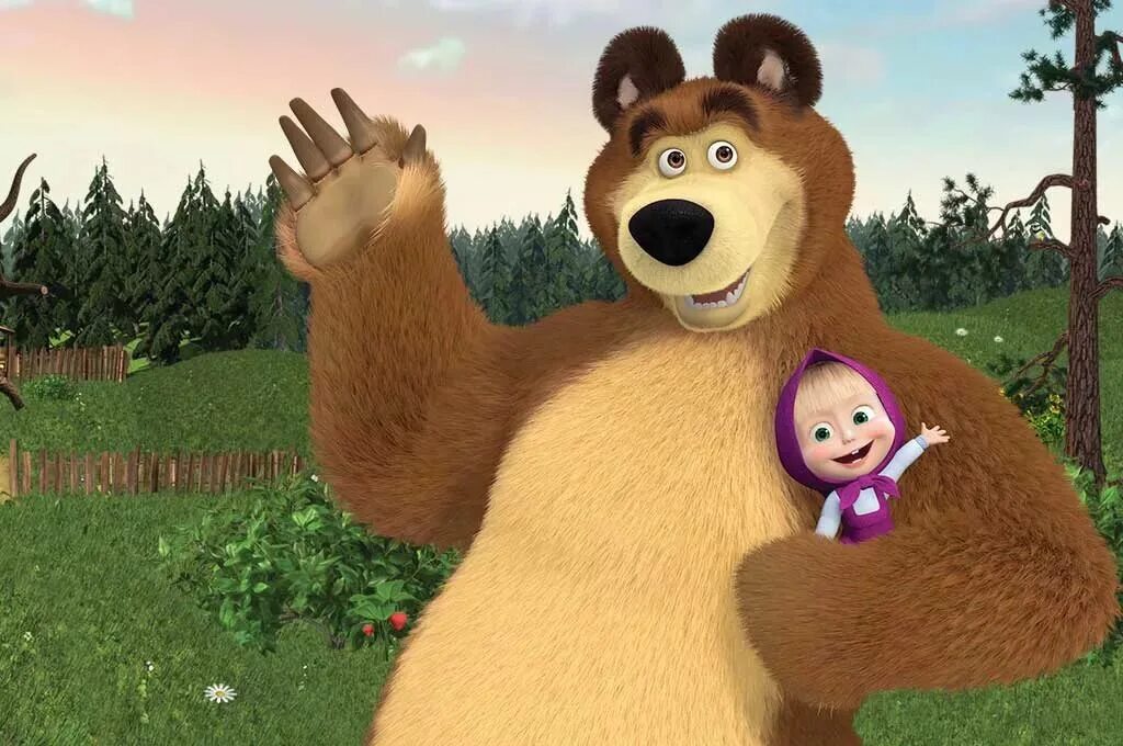 Машки маша и медведь. Медведь с мультфильма Маша и медведь. Маша и медведь 2008.