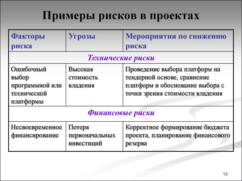 Экономические риски проектов