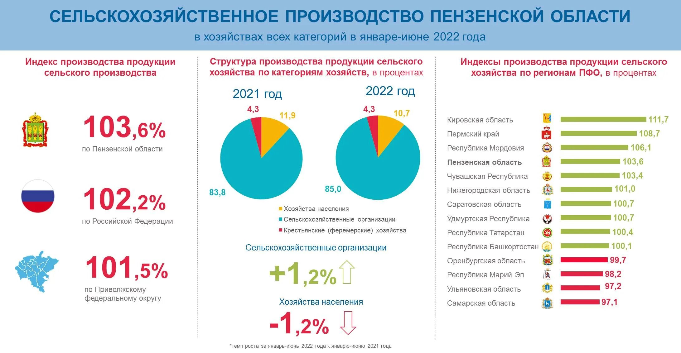 Изменения в июне 2022 года. Продукция сельского хозяйства РФ В 2021-2022 году. Производство товаров в Пензенской области. Какие товары производят в Пензенском регионе. Экономика Пензенской области.