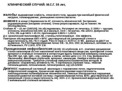 Амилоидоз почки диагноз