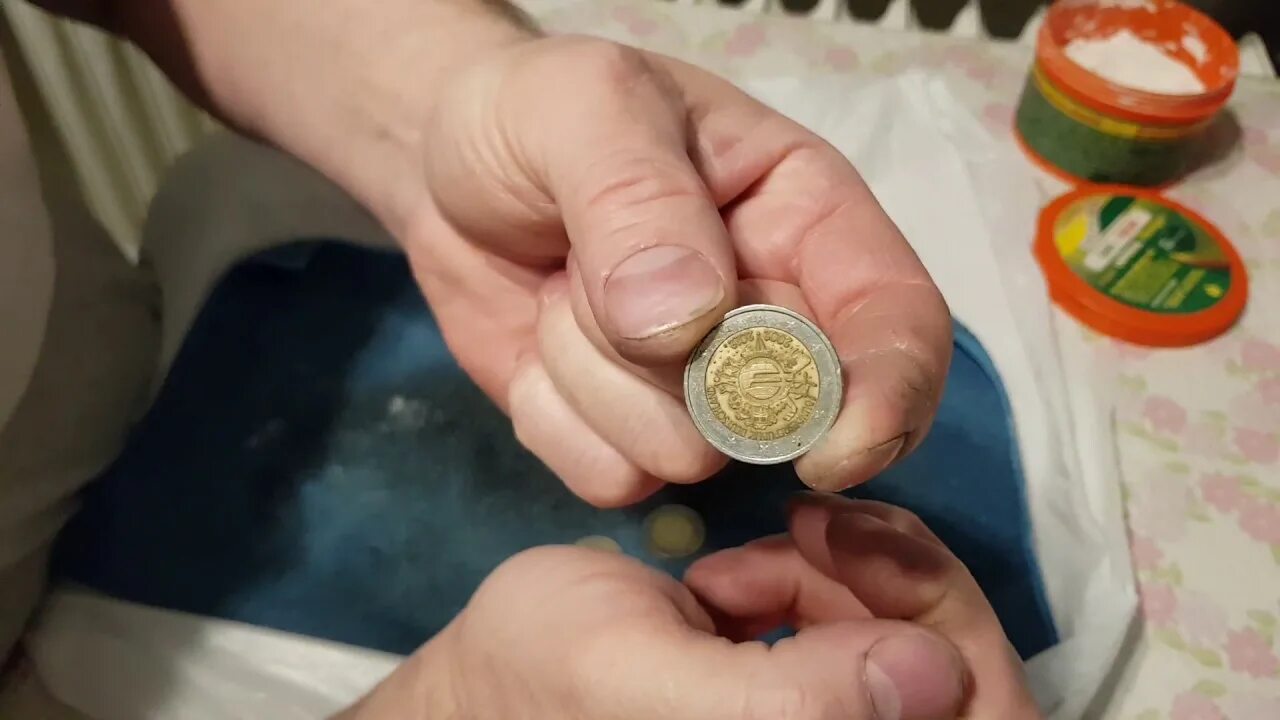 Как очистить монету до блеска