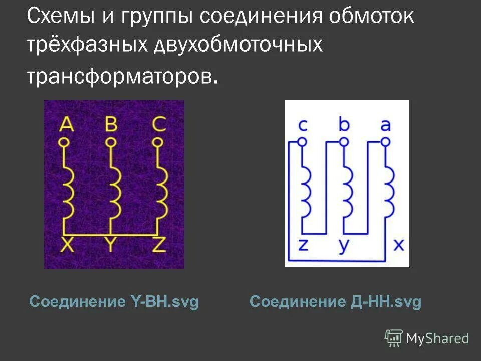 1 Группа соединения обмоток трансформатора. Соединение обмоток трехфазного трансформатора звездой. Трансформатор трехфазный соединение в звезду. Схемы соединения трехфазных двухобмоточных трансформаторов.