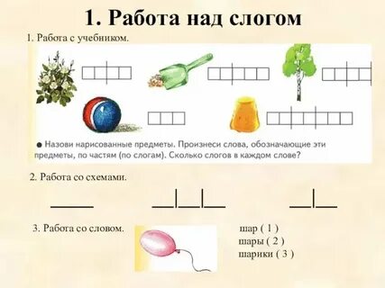 Слоговая схема слова утюг