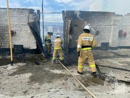 Пожар есильским элеватора