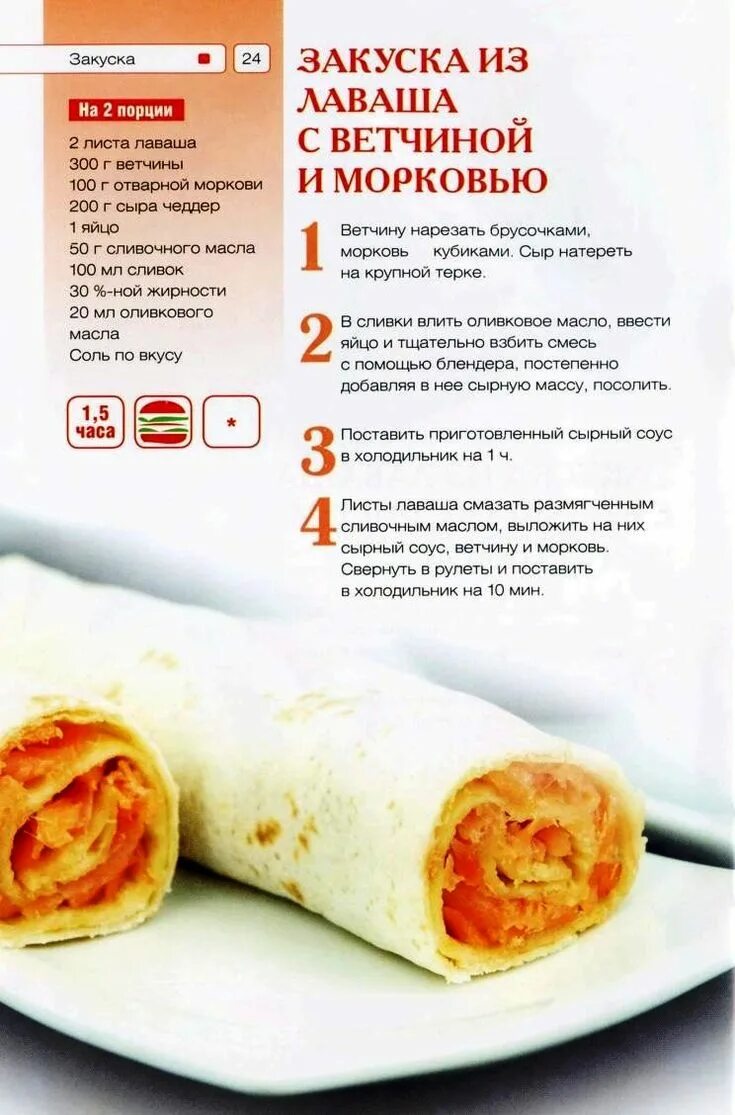 Сосиска в лаваше калории