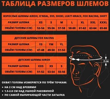 Размеры эндуро шлема