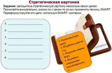 Карточки целей