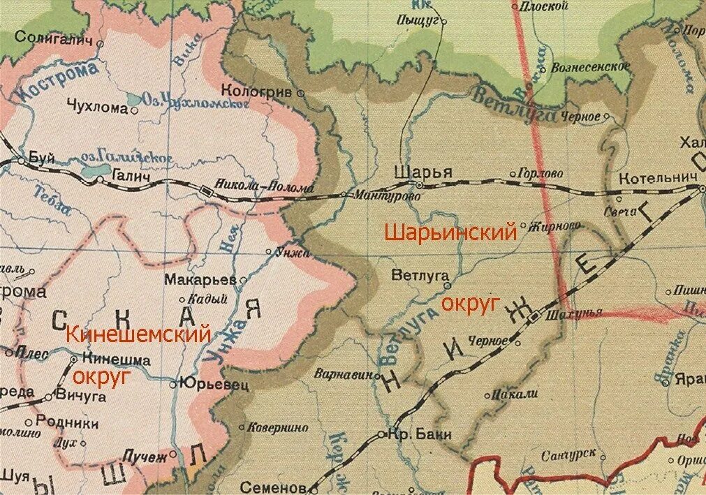 Старая карта Шарьинского района. Кинешемский уезд карта. Старые карты Кинешемского уезда. Карта Шарьинского района Костромской области