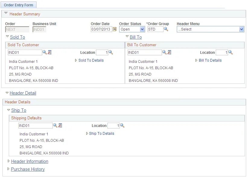 Sold order. Sales order Summary. Express entry form. Dated.