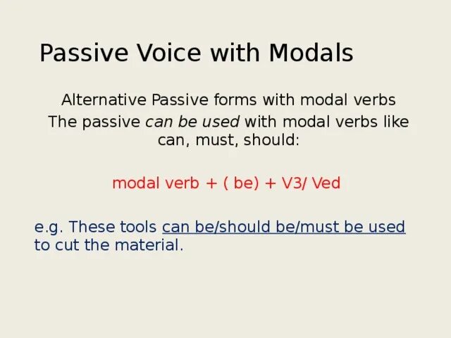 Passive Voice can. Passive Voice with modals. Modal verbs Passive. Passive with modal verbs. Modal voice