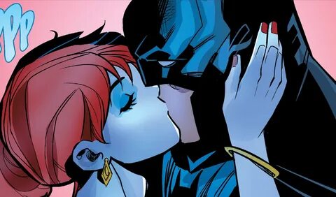 Harley quinn kisses batman
