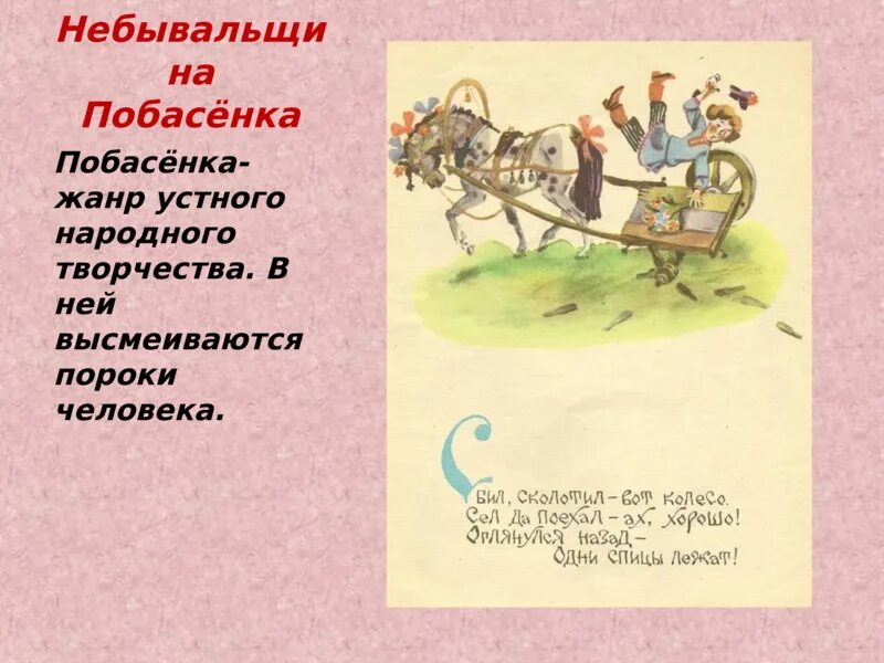 Урок вне классного чтения 'Малые жанры русского фольклора' (2 класс) - БОТАН