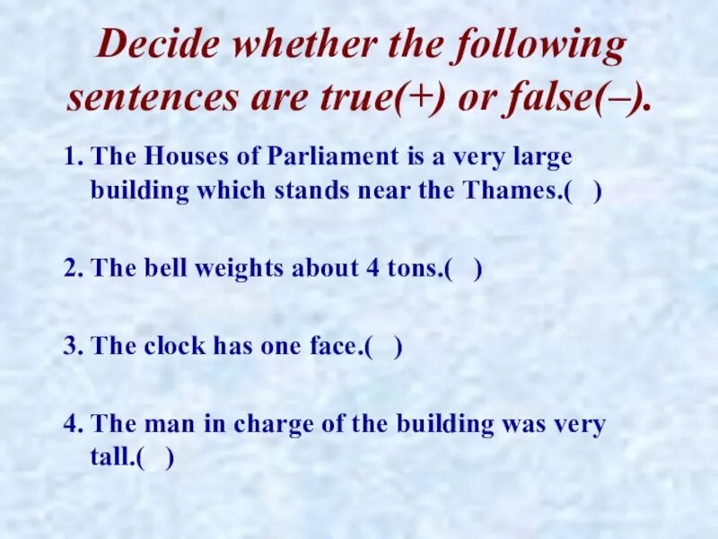 Task 2 true or false. Are the sentences true or false. The Russian Federation is a parliamentary Monarchy ответы true or false. Task II decide whether the following sentences. Say whether the following sentences are true or false.