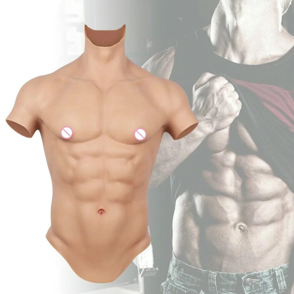 Купить мужскую силиконовую. Накладные мускулы. Силиконовые мышцы для мужчин. Силиконовый торс мужской. Силиконовые мышцы накладные.