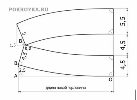 Чертеж воротника