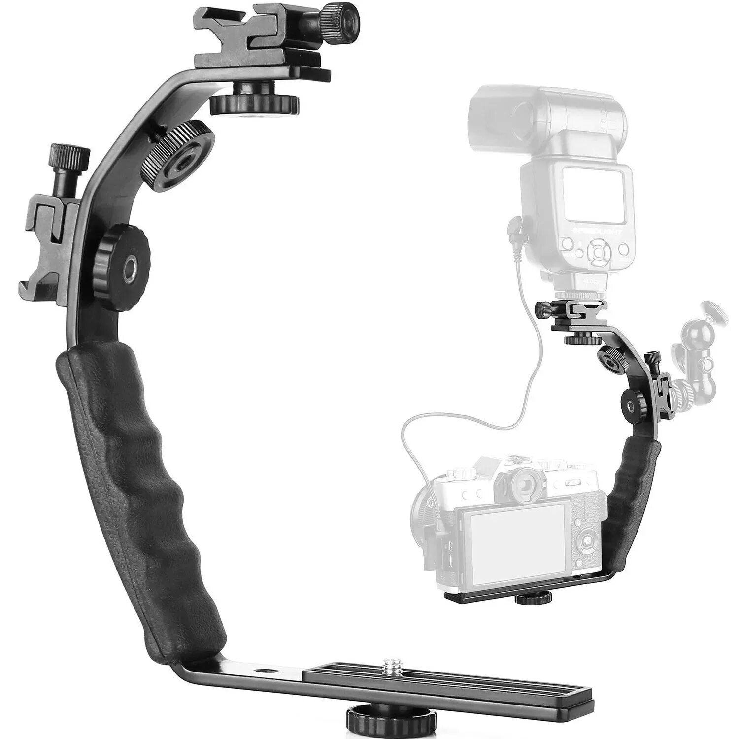 Camera bracket 1. Кронштейн вспышки ручки вспышка держатель для камеры dslr. крепление для камеры l-bracket. кронштейн для биполярной вспышки. l-образный держатель для камеры.