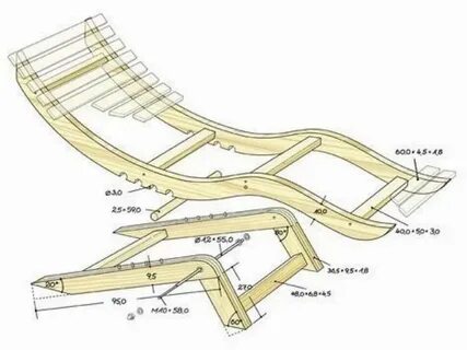 Шезлонг своими руками чертежи