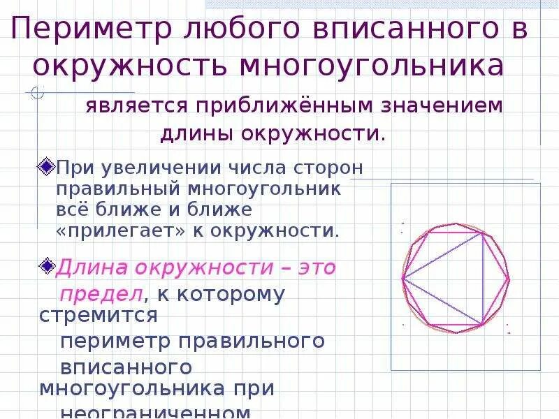 Окружность вписанная в правильный многоугольник. Длина многоугольника вписанного в окружность. Периметр многоугольника вписанного в окружность. Периметр правильного многоугольника вписанного в окружность.