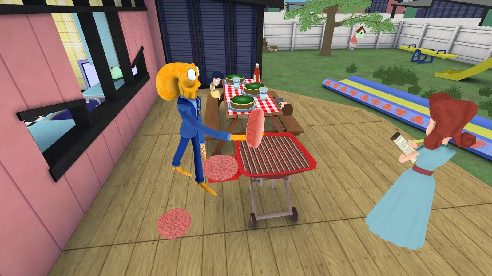 Octodad игра. Octodad: Dadliest catch. Игра Octopus dad. Отец осьминог игра. Включи симулятор папы