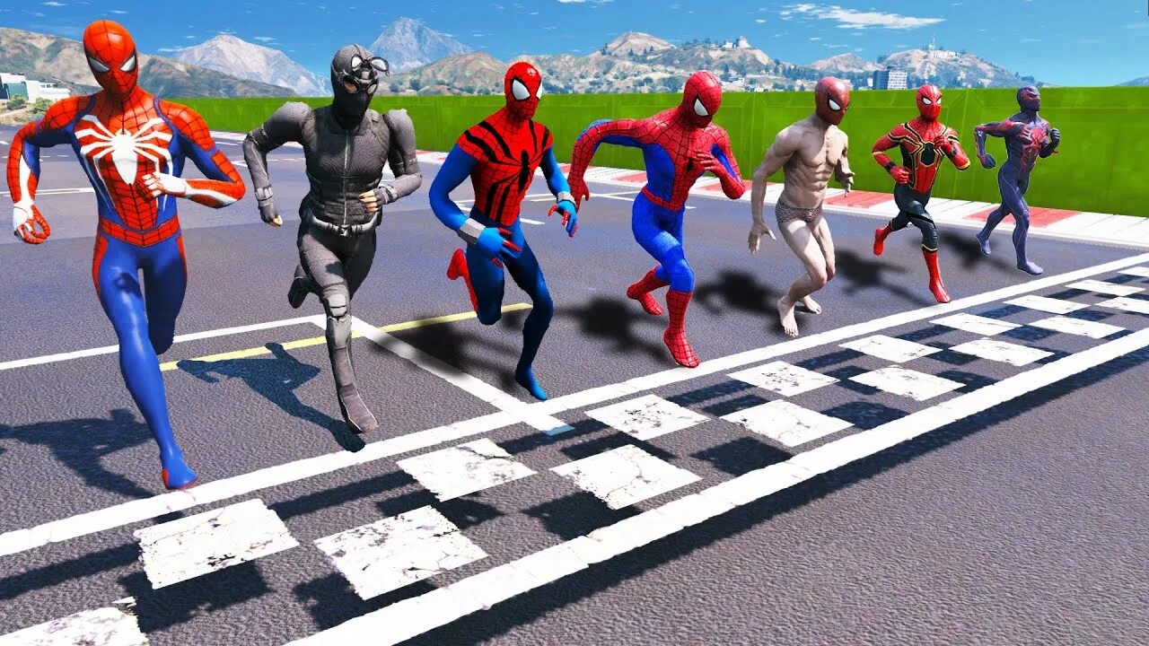 Spiders man running