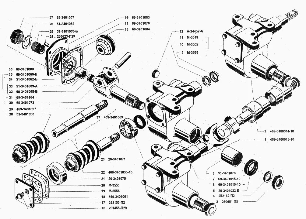 Управление уаз 469. Рулевой редуктор УАЗ Патриот схема. Рулевой редуктор УАЗ 452 схема. Рулевое управление УАЗ 220695. Рулевой редуктор УАЗ Хантер с ГУР схема.