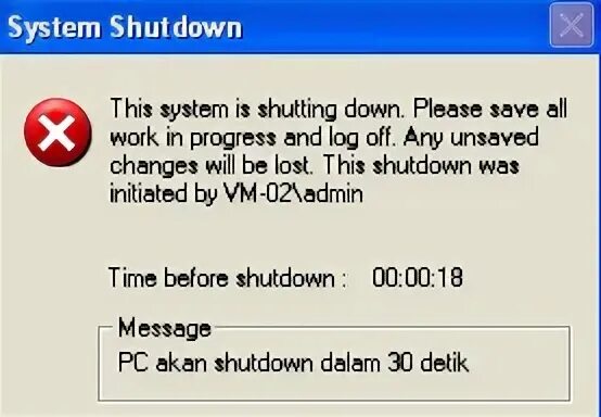 System shutdown