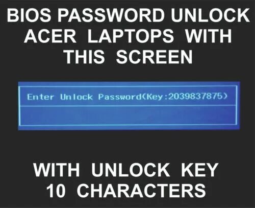 Enter unlock. Acer BIOS password. Enter Unlock password Key. Экран пароль биос. Unlock Key Hint number.