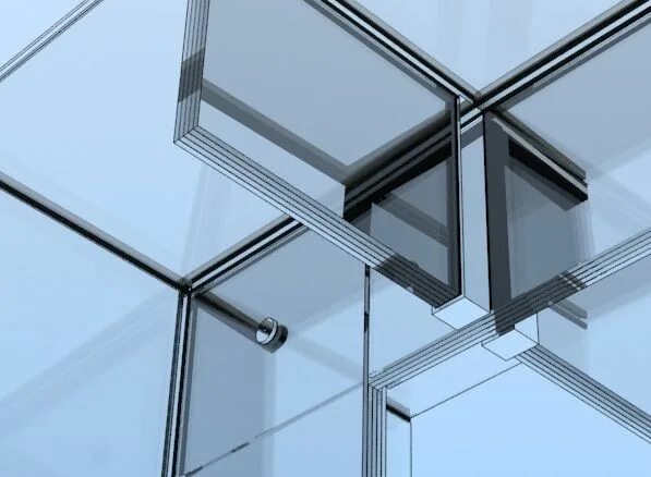 Стойка для фасадов. Фасад со стеклом с решеткой. Glass structure. Curtain Wall Glass structure. Glass beams mp3